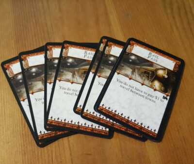 Arkham horror Dunwich Horror Replacement Card - Rail Pass Cards x8 expansion Arkham horror Dunwich Horror Replacement Card - Rail Pass Cards x8 expansion