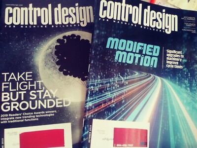 control design for machine builders magazine June, Oct 2019