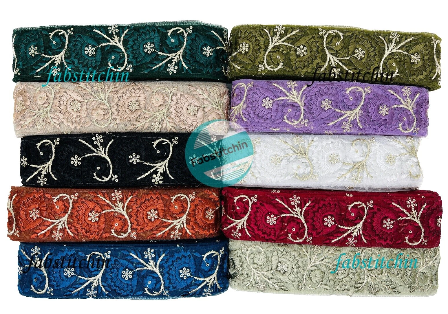 Flor de Seda com Renda Aviamentos para Costura