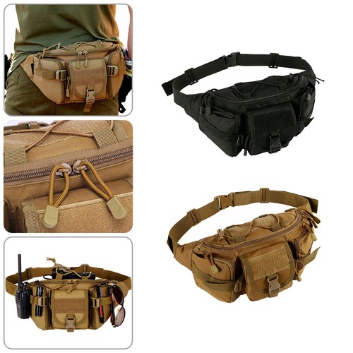 Men Waist Bag Tactical Nylon Sport Fanny Pack Military Travel Bum Pouch Hip Belt