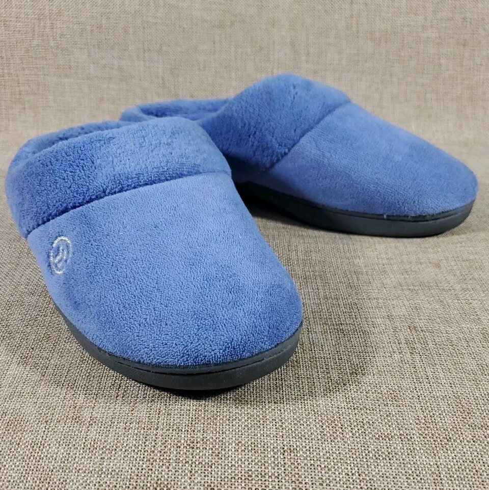 SAOLA Pantofole Isotoner donna 8 5 9 viola pile suola gomma scarpe casa