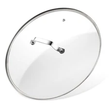 8 Inch Pan Lid - Glass Lid with Stainless Steel Handle for  Assorted Sizes 