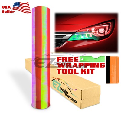 Extra Wide 16x24 Chameleon Neo Chrome Pearl Headlight & Taillight Tint Vinyl