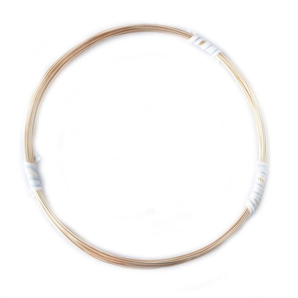 14/20 Yellow Gold-Filled Half Round Wire – Half Hard, 10-24 Gauge, Made In USA (1-10 Ft)
