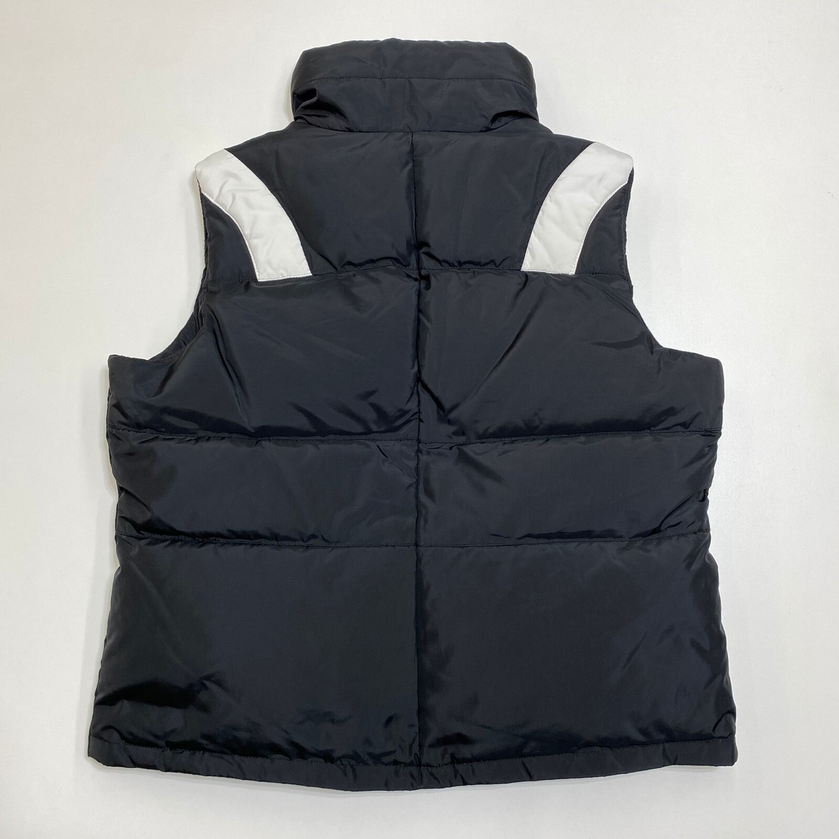 DKNY Puffer Vest Womens M Black Full Zip Pockets Lined Down