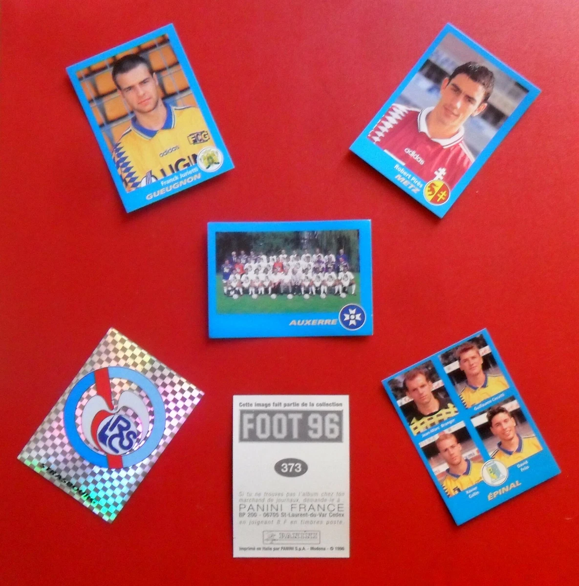 4 Stickers Panini Sochaux 96 – Foot 1996, Originaux Et Brillants