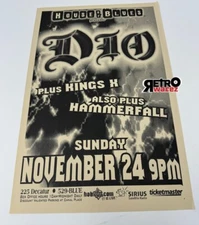 Dio House of Blues 11x17” Concert Poster king x hammerfall metal live show