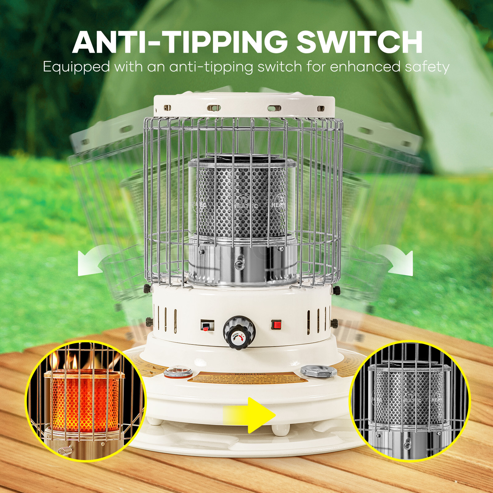 Kerosene Heater 2in1 Auto Lgnition Portable Indoor Outdoor Space Heater