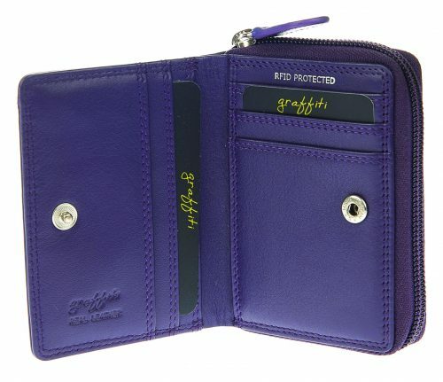 Graffiti/Golunski Leather Coin/Card Purse /Wallet Style 7113bc Colour Multi New - Picture 2 of 14