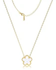 18K Gold Plated Necklace Women Four Leaf Clover Necklace Lucky Pendant Jewelry