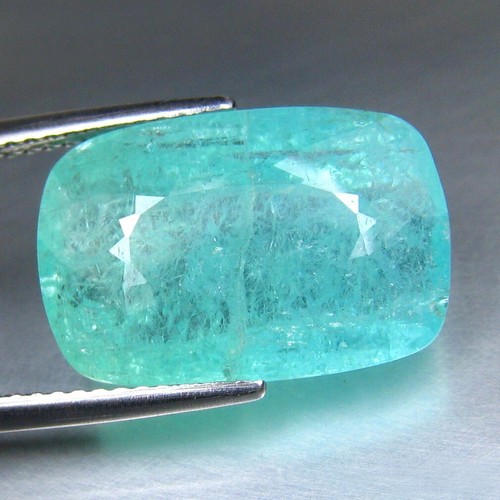 10,64 CT GIT CERTIFICATO, CUSCINETTO RAME NON RISCALDATO VERDE BLUASTRO PARAIBA TORMALINA - Foto 3 di 5