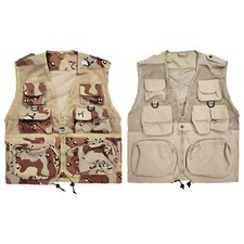 Army Vest Combat Tactical Military Desert Camo Fishing Hunting Mesh Waistcoat