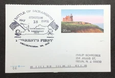 US Postal Card Special Event Cancel - Battle of Sacramento, Kentucky