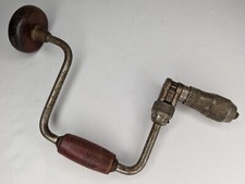 Vintage Dunlap Hand Drill Bit Brace Auger Tool Made In USA - Top Knob Slips