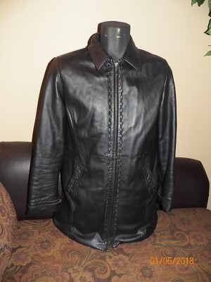 Liz Phillips Collection Genuine Leather Jacket W/O HOOD Women's sz