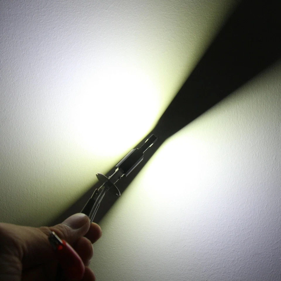 Alla Lighting 铝制 LED H3 雾灯灯泡 驾驶灯替换件,白色 6K — 第 3/4 张图片