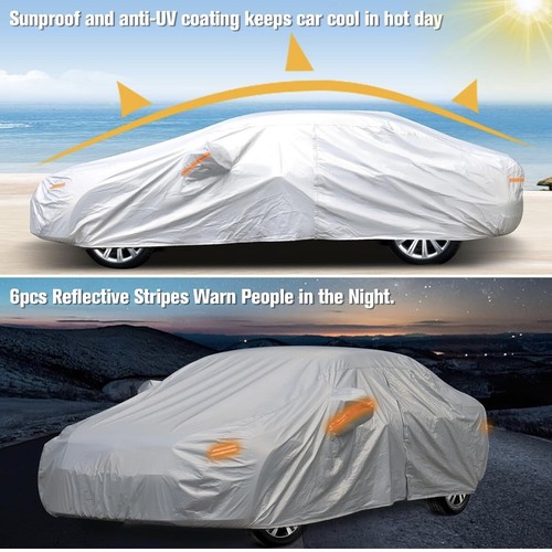Toyota Corolla 6 Layers Car Cover Waterproof All Weather, Heavy Duty Custom Fit - Picture 5 of 7