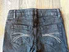 GIRLS Black Jeans  Size 8  Skinny  Embellished Back Pockets  Squeeze Brand