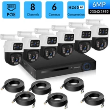 KERUI 6MP POE 8CH NVR Security Camera System Surveillance Night Auto Tracking US