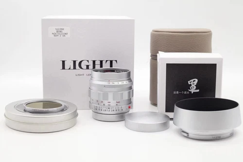 Brand New Light Lens Lab 50mm F1.2 ASPH from 1966 - Brass / Chrome with extra