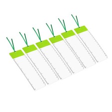 6pcs Bookmark Magnifier with Ruler 3X Magnifying Sheet Page Magnifier Lens Green