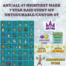 POKEMON SCARLET/VIOLET ALL 47 MIGHTIEST MARK 7 STAR TERA RAID✨ CUSTOM/UNTOUCHED