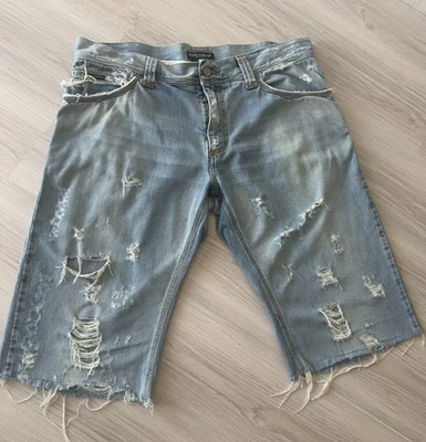 Bermudas cortas para mujer Dolce & Gabbana azul W50 (UK20/22) desgastadas rasgadas - Imagen 1 de 4