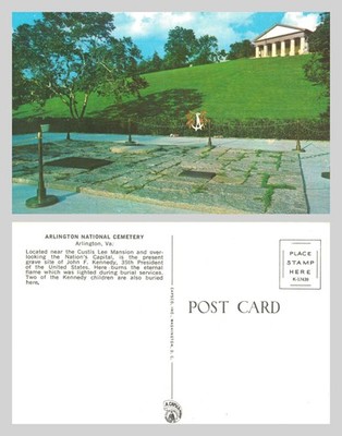 Postkarte - Arlington National Cemetery John F. Kennedy Grab Ewige Flamme UNPOS