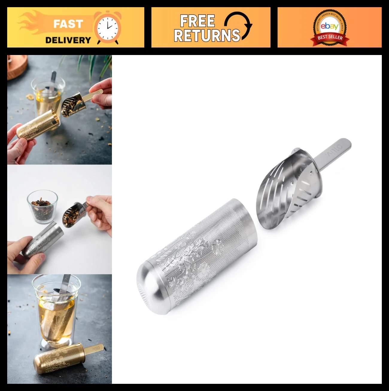 Stainless Steel Tea Infuser Spoon - Long Handle Loose Leaf Filter & Diffuser