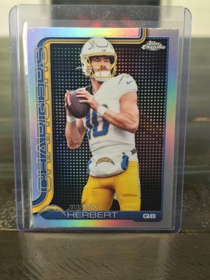 2025 Topps Chrome Football Justin Herbert #158 Lightboard Chargers