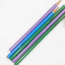 x5 LOT c1990s Liberty P.T. 300 HB Wood Pencils Glitter Retro Drawing Taiwan G10