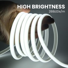 220V Neon LED COB Strip Lights Flex Neon Rope Lamp Lighting Waterproof Outdoor