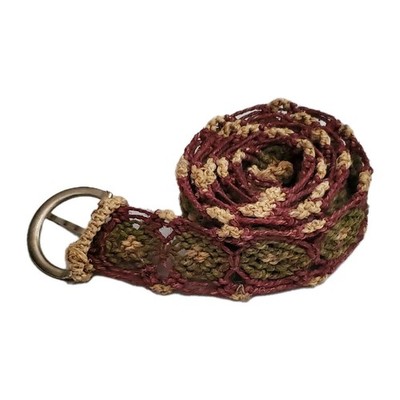 Handmade Vegan Nepal Boho Hemp Belt, Hippie Unisex Eco-Friendly Hemp Belt