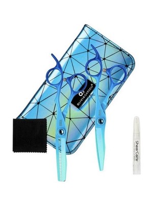 OLIVIA GARDEN HAARSCHNEIDESCHERE POWERCUT RAINBOW BLUE 2ER SET ''5,5'',''6,0''MS