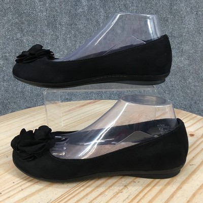 Cliffs by White Mountain Shoes Womens 8.5 M Hibiscus Slip On Ballet Flats Black