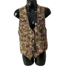 Vintage Nadia Children of the World Women's Tapestry Vest Size Medium