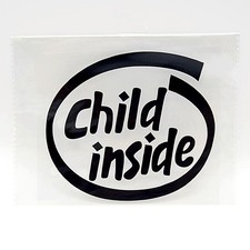 Free Shipping Child Inside Car Sticker Black Baby in Car Vehicle Sticker Cutting