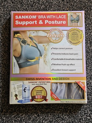 Sankom Patent Stütz- und Haltung BH mit Spitze Yoga Fitness Wear Gr. XXXL.