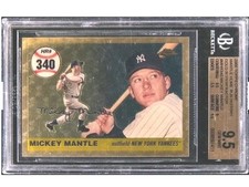 Marketplace image: 1/1 Mickey Mantle 2006 Topps Chrome Yankees SuperFractor MHR340 BGS 9.5 Gem Mint