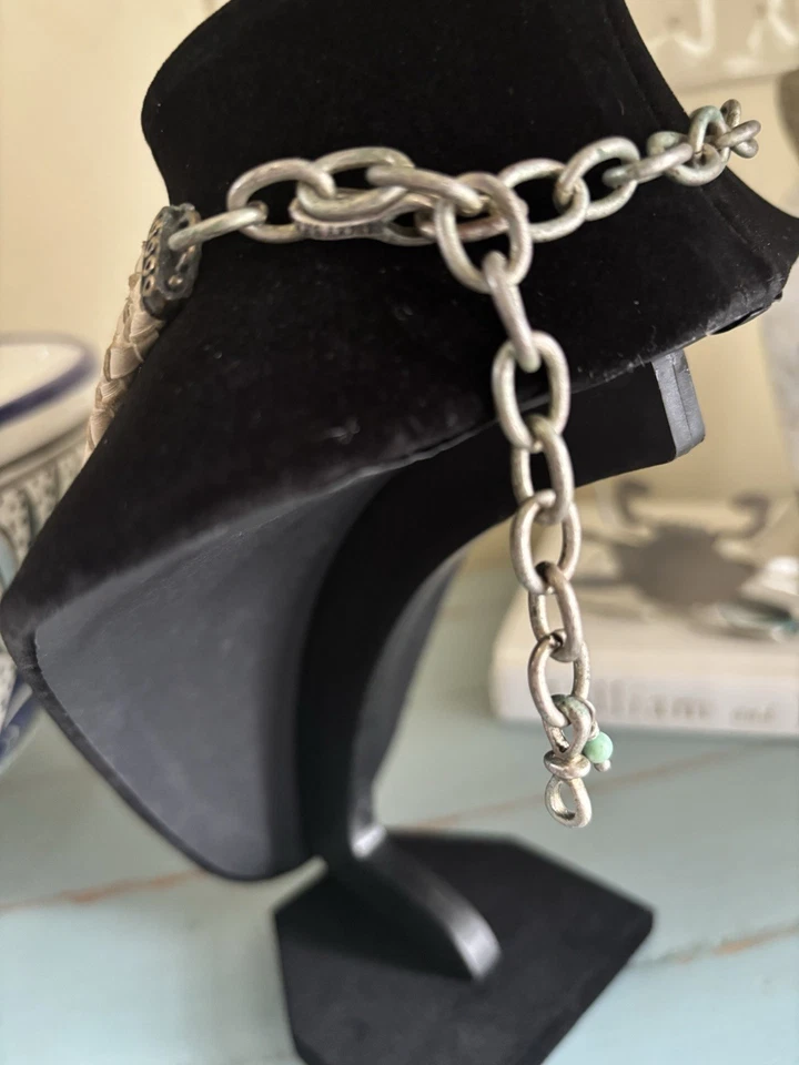 Collar Cabachon Piedra Natural Marca Lucky Vintage Firmado Foto 2 de 4