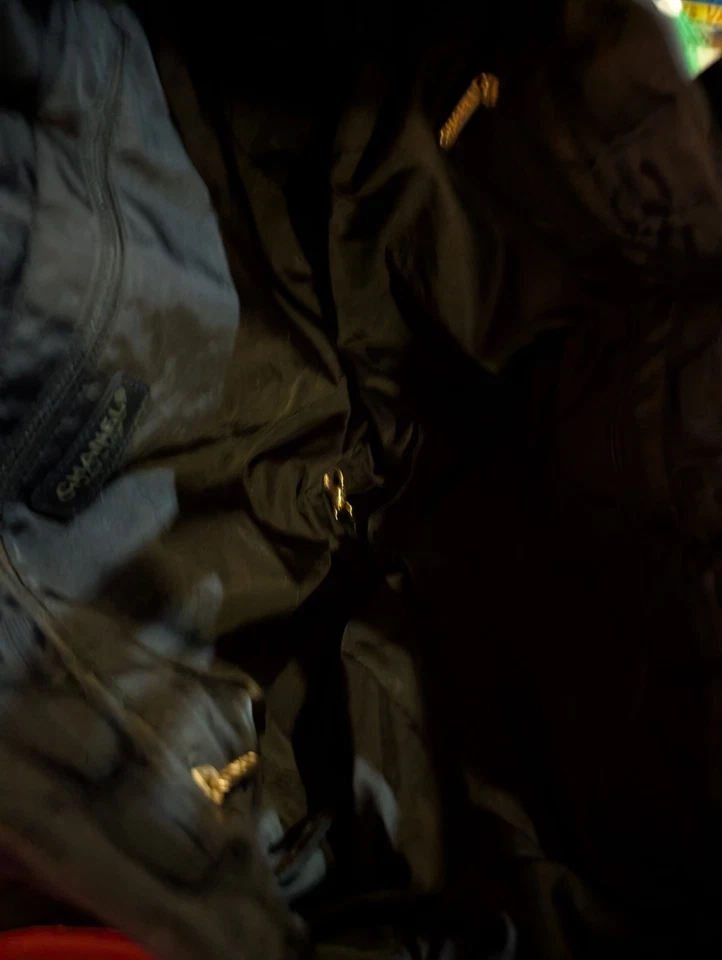 Bolso de Mano Chanel (Auténtico) Negro Travel Ligne CC Jacquard Nylon Cuero De Colección Foto 2 de 3