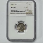 1947 10C Roosevelt Dime NGC MS66 Silver US Coin
