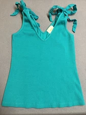 Anthropologie The Rafaela Bow-Tie Tank by Maeve Teal Size Small