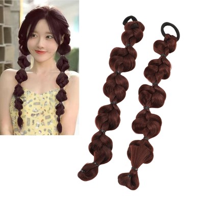 2pcs Ponytail Extension Braid Cute Long Bubble Ponytail Perücke Braid Extens FAT