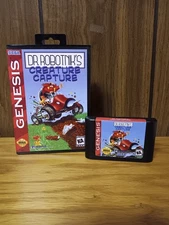 Dr. Robotnik's Creature Capture For Sega Genesis Custom Video Game Cart + Box