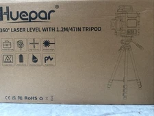 HM03CG: Huepar 360 Laser Level with 1.2 Feet Tripod Laser Level 360 Degree 