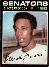 1971 TOPPS ELLIOTT MADDOX RC WASHINGTON SENATORS #11 EX-EXMT