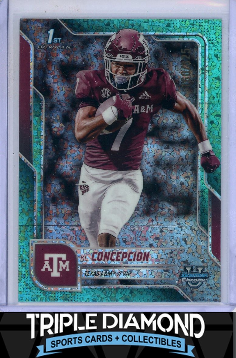 2025 Bowman University Chrome 1st KC Concepcion Aqua Mini Diamond #/325 O209