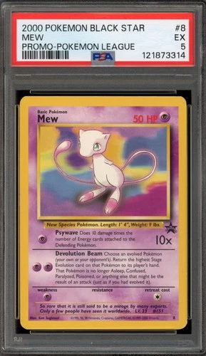 Pokemon Mew League Black Star Promo #8 PSA 5