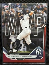 RED /5  Aaron Judge 2025 Topps Now MVP OS-8 NY YANKEES RARE SSP MVP 